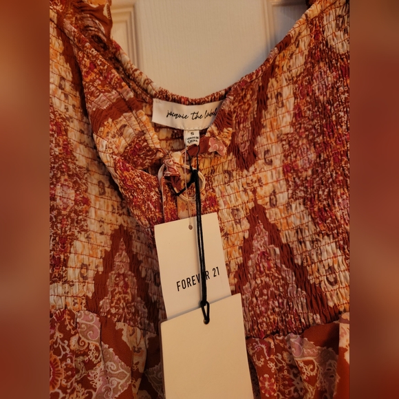 Forever 21 Jackie the Label off Shoulder Mini Dress Boho Size Small New … - Picture 3 of 8